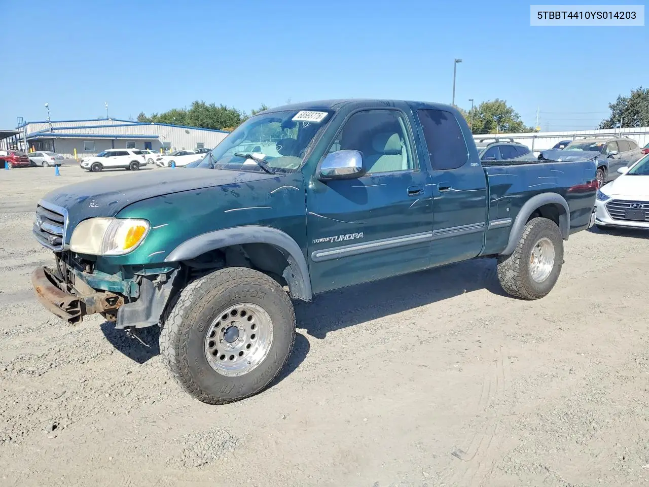 TOYOTA TUNDRA 2000, VIN 5TBBT4410YS014203