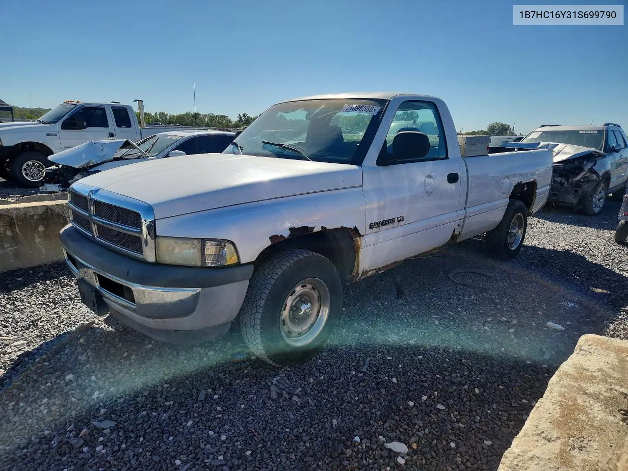 DODGE RAM 2001, VIN 1B7HC16Y31S699790