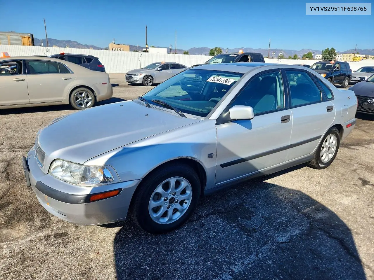 VOLVO S40 2001, VIN YV1VS29511F698766