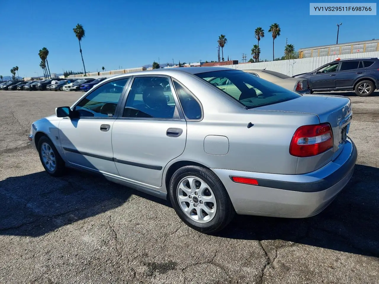 2001 VOLVO S40 VIN YV1VS29511F698766 — фото 2