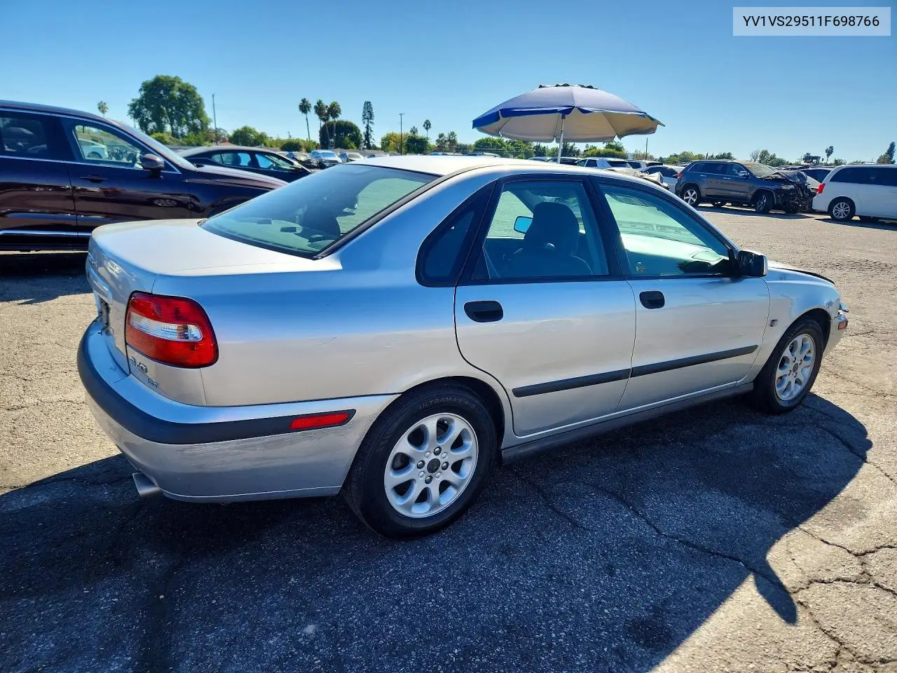 2001 VOLVO S40 VIN YV1VS29511F698766 — фото 3