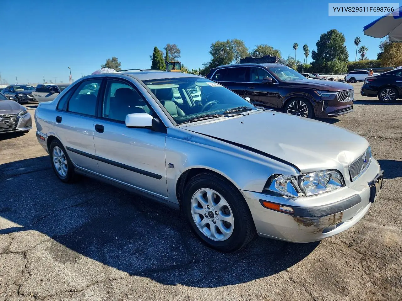 2001 VOLVO S40 VIN YV1VS29511F698766 — фото 4