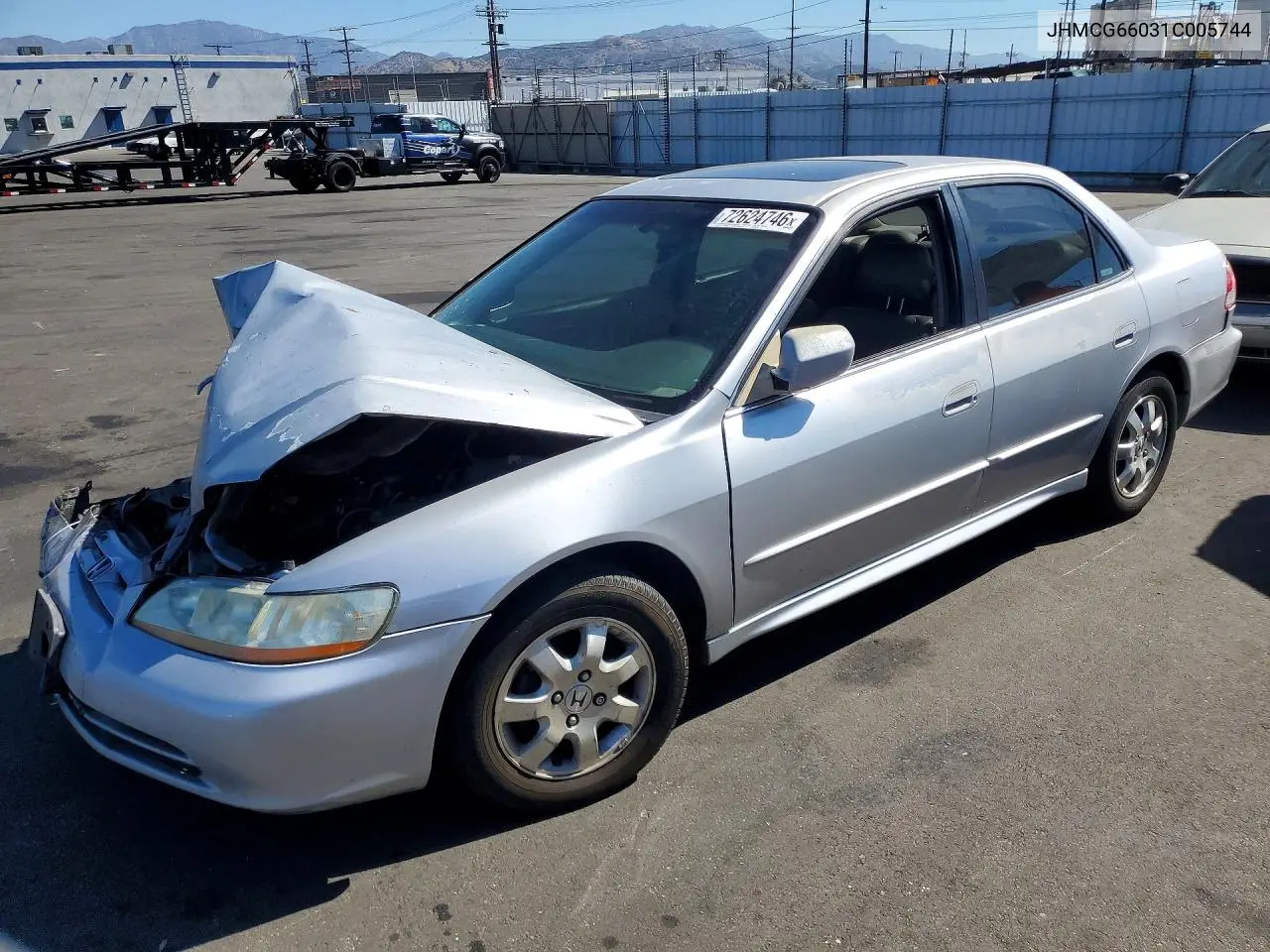 HONDA ACCORD 2001, VIN JHMCG66031C005744