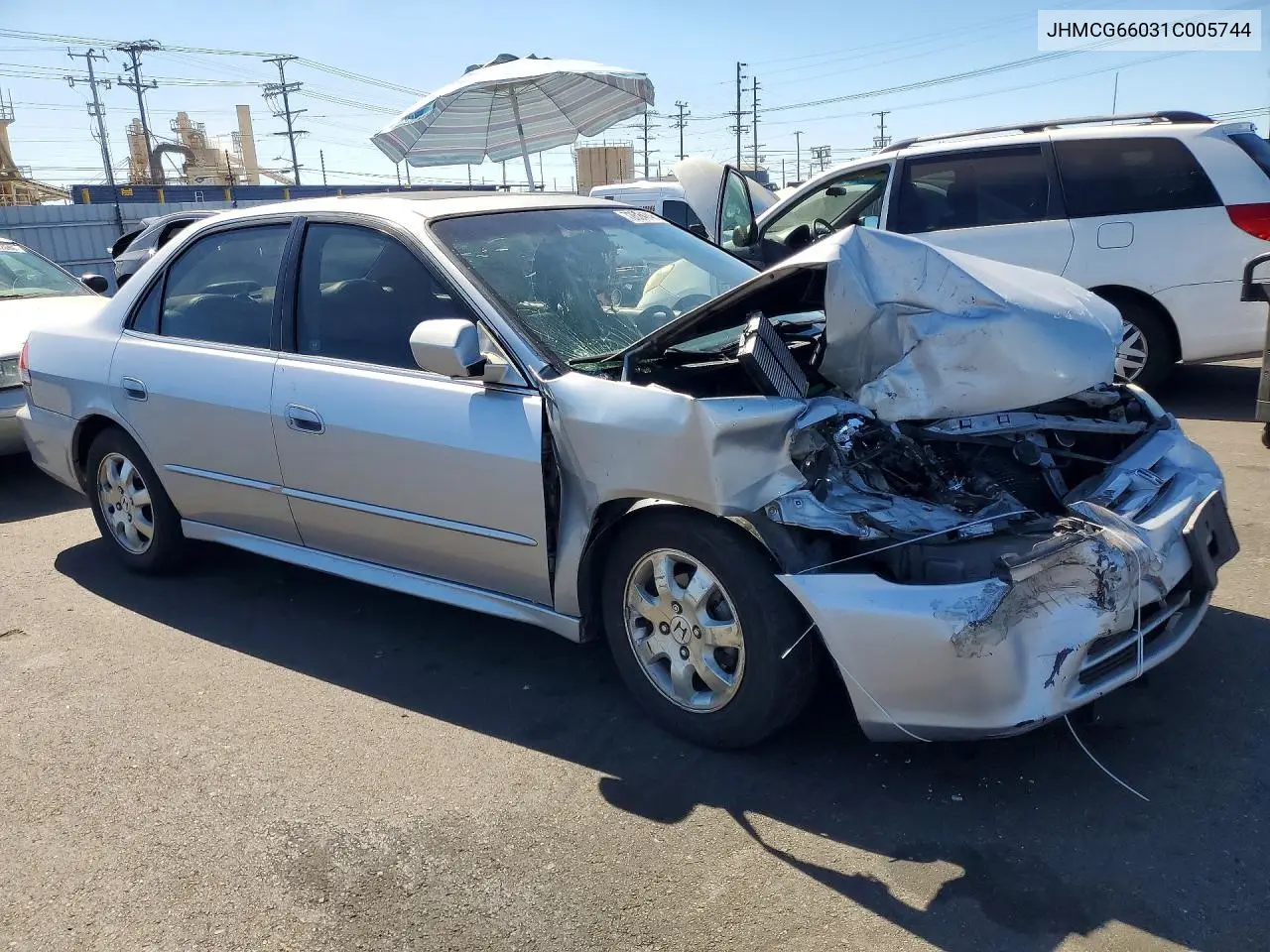 2001 HONDA ACCORD VIN JHMCG66031C005744 — фото 4