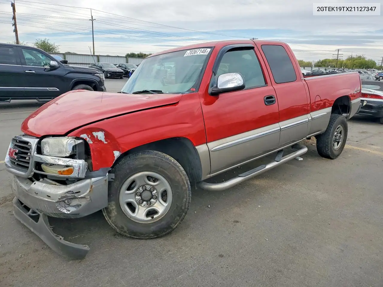 GMC SIERRA 2002, VIN 2GTEK19TX21127347