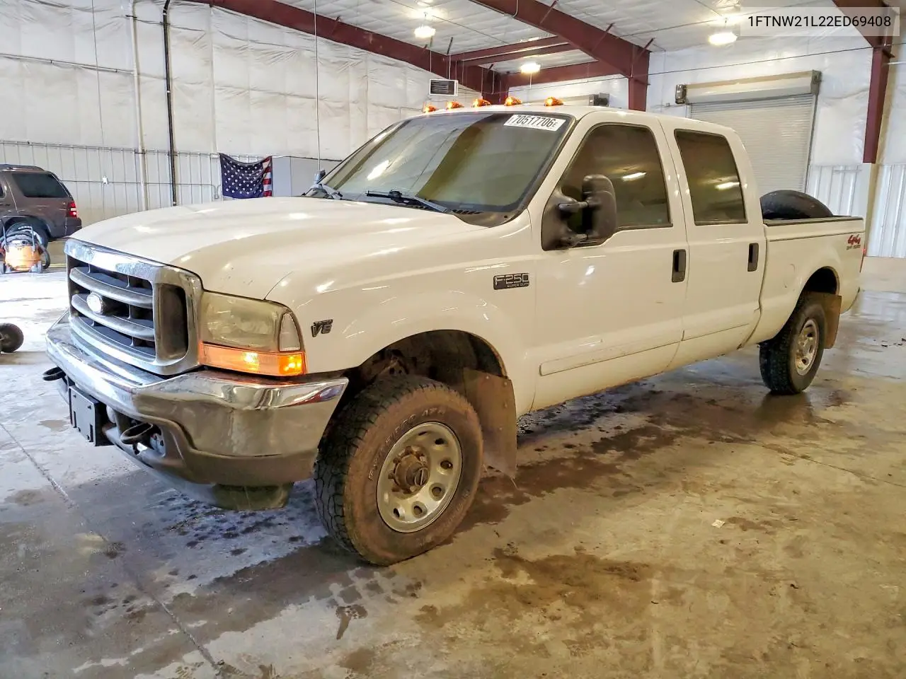 FORD F250 2002, VIN 1FTNW21L22ED69408