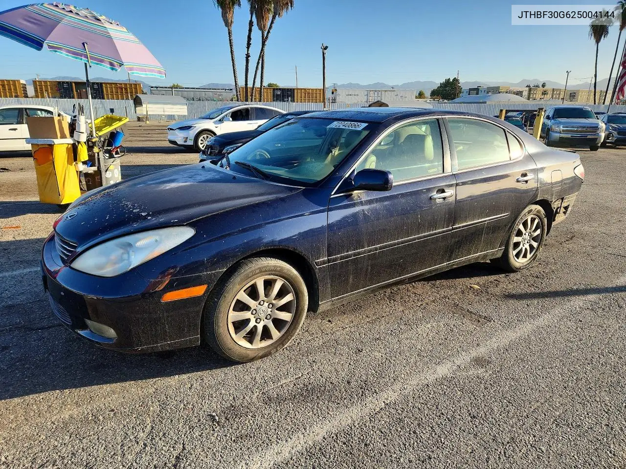 LEXUS ES 2002, VIN JTHBF30G625004144