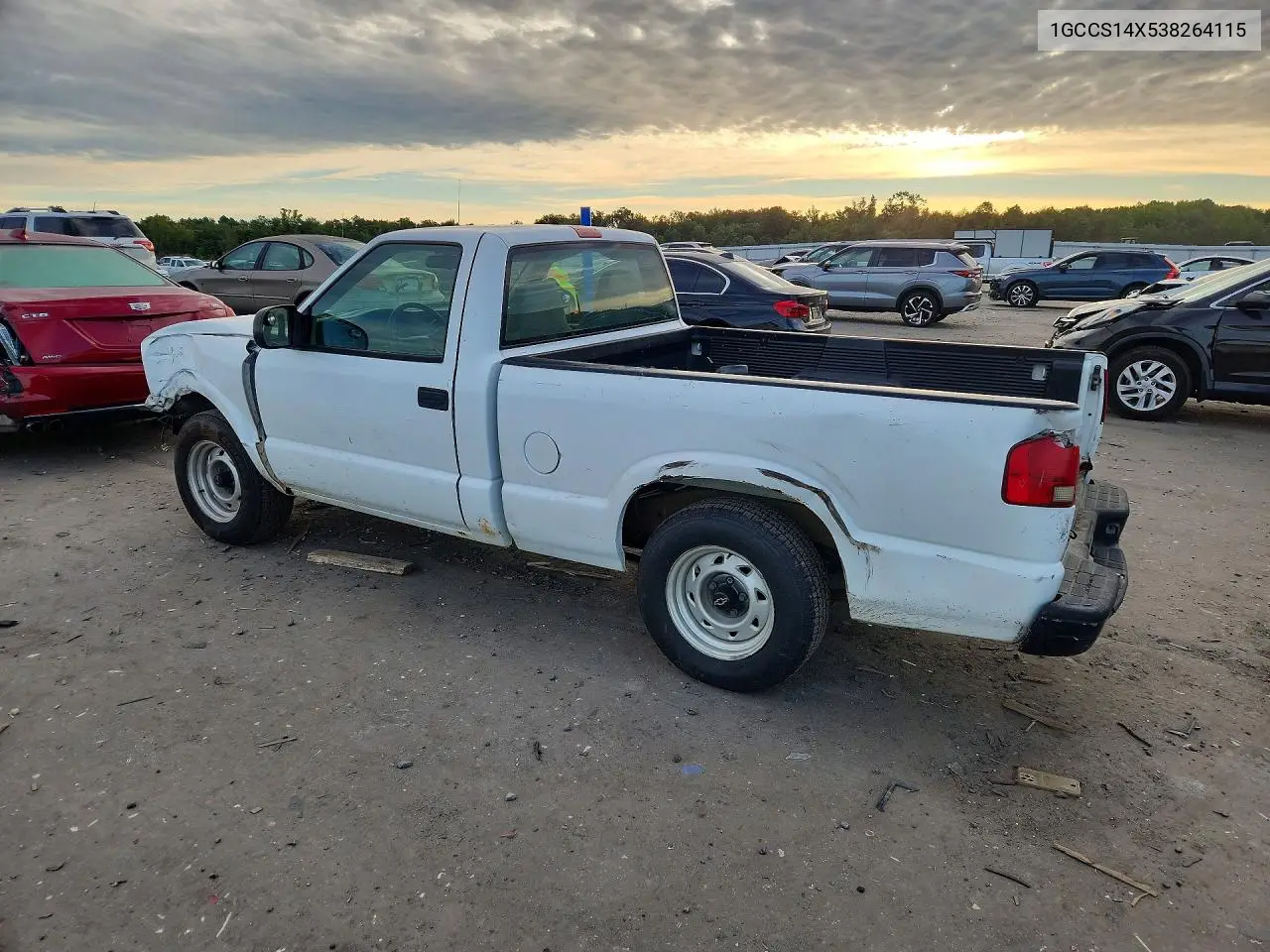 2003 CHEVROLET S-10 PICKUP VIN 1GCCS14X538264115 — фото 2