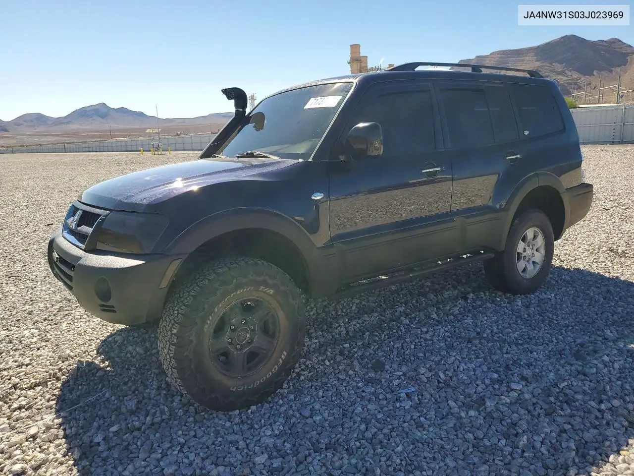 MITSUBISHI MONTERO 2003, VIN JA4NW31S03J023969