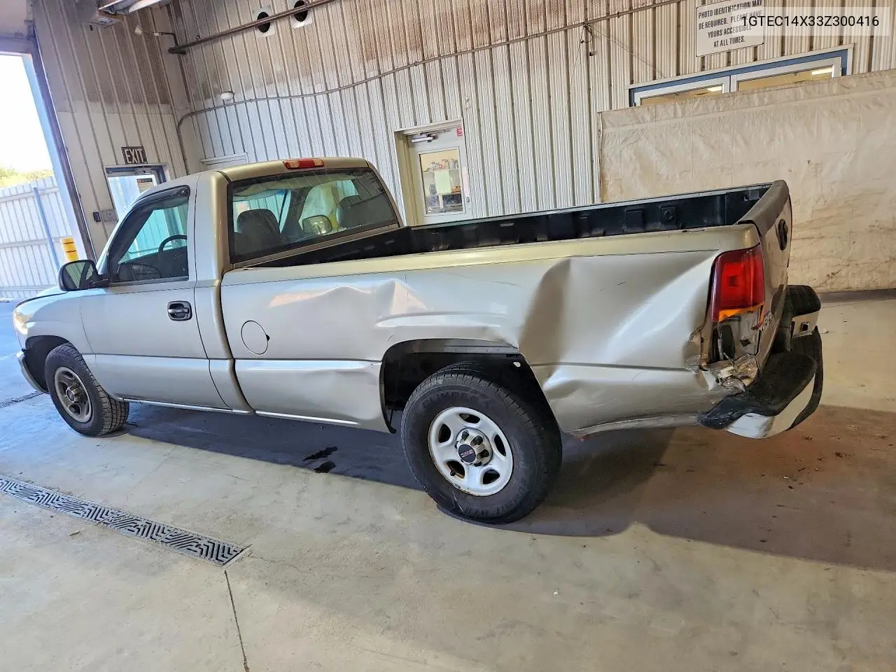 2003 GMC SIERRA VIN 1GTEC14X33Z300416 — фото 2