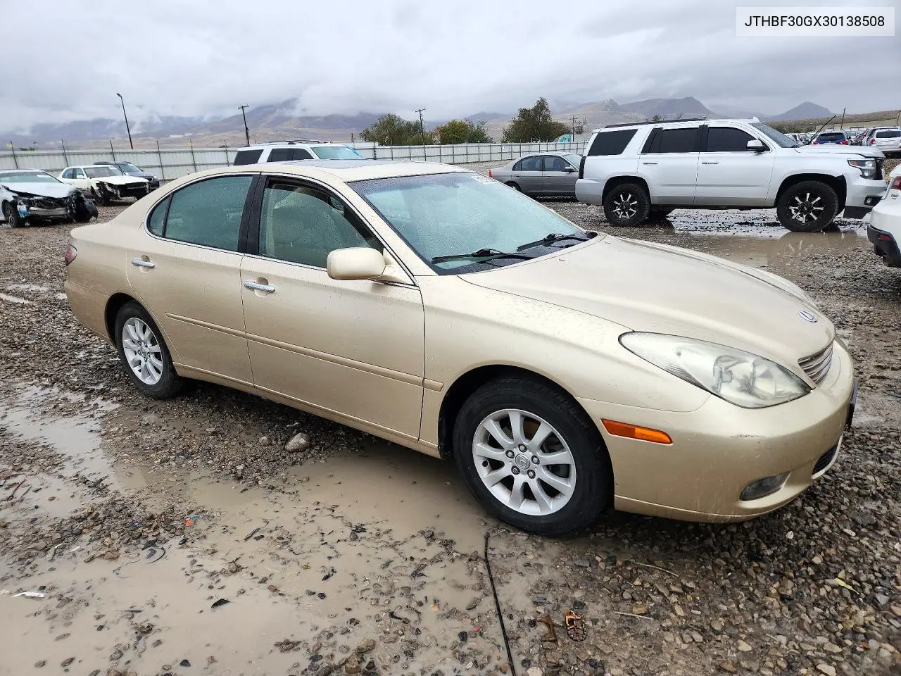 2003 LEXUS ES VIN JTHBF30GX30138508 — фото 4
