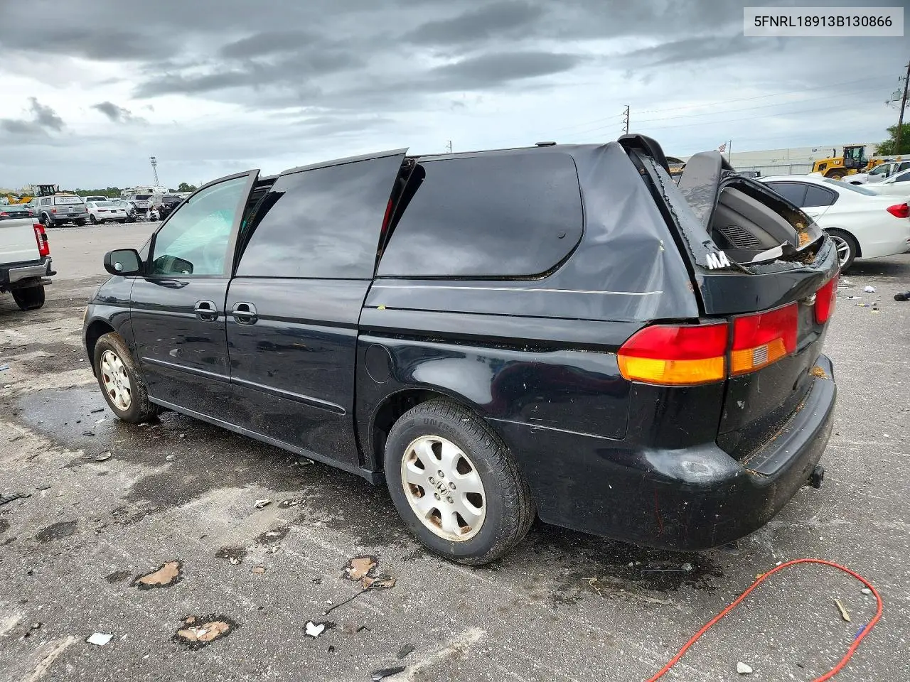 2003 HONDA ODYSSEY VIN 5FNRL18913B130866 — фото 2