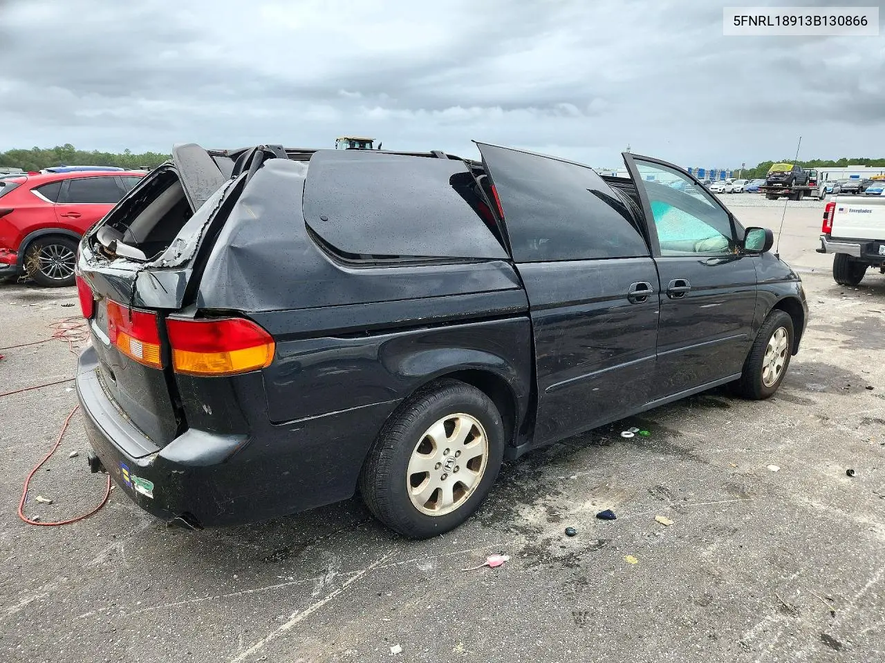2003 HONDA ODYSSEY VIN 5FNRL18913B130866 — фото 3