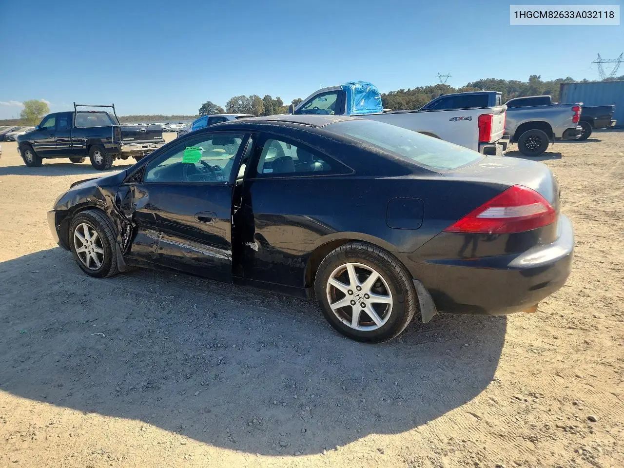 2003 HONDA ACCORD VIN 1HGCM82633A032118 — фото 2