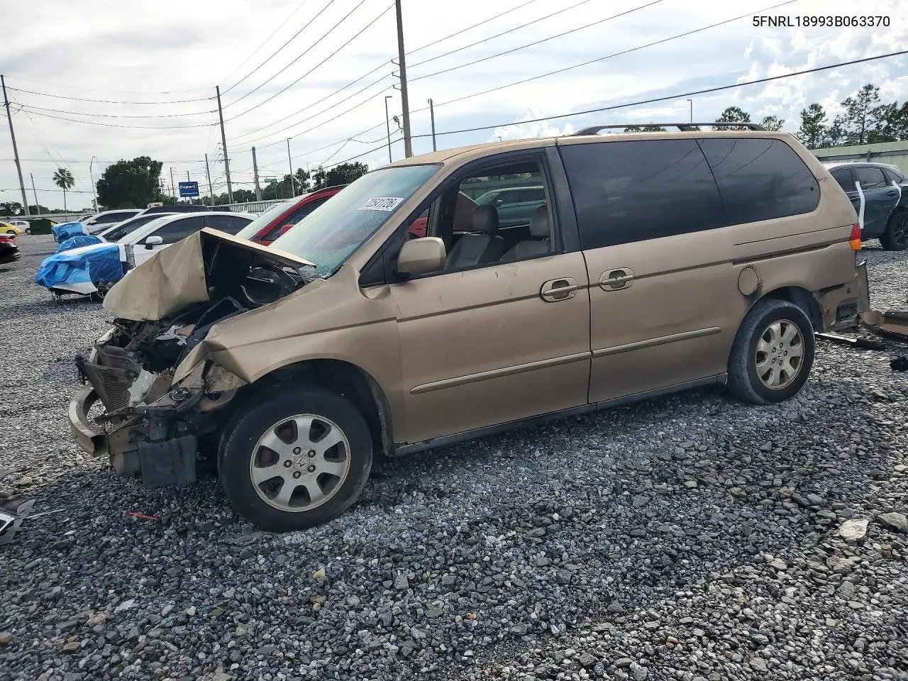 HONDA ODYSSEY 2003, VIN 5FNRL18993B063370