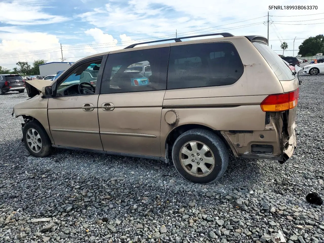2003 HONDA ODYSSEY VIN 5FNRL18993B063370 — фото 2