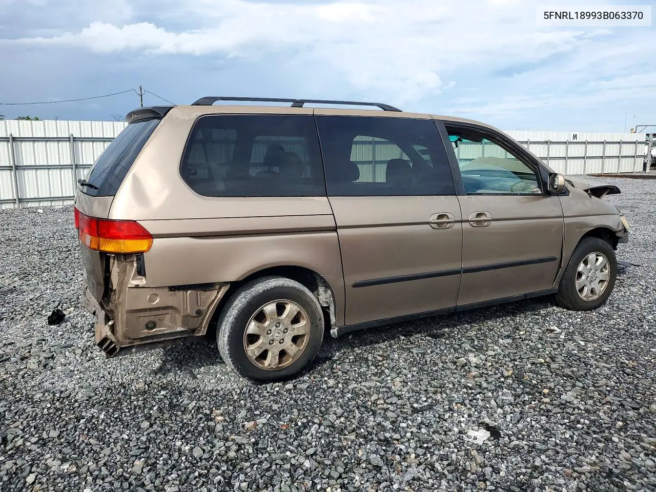 2003 HONDA ODYSSEY VIN 5FNRL18993B063370 — фото 3