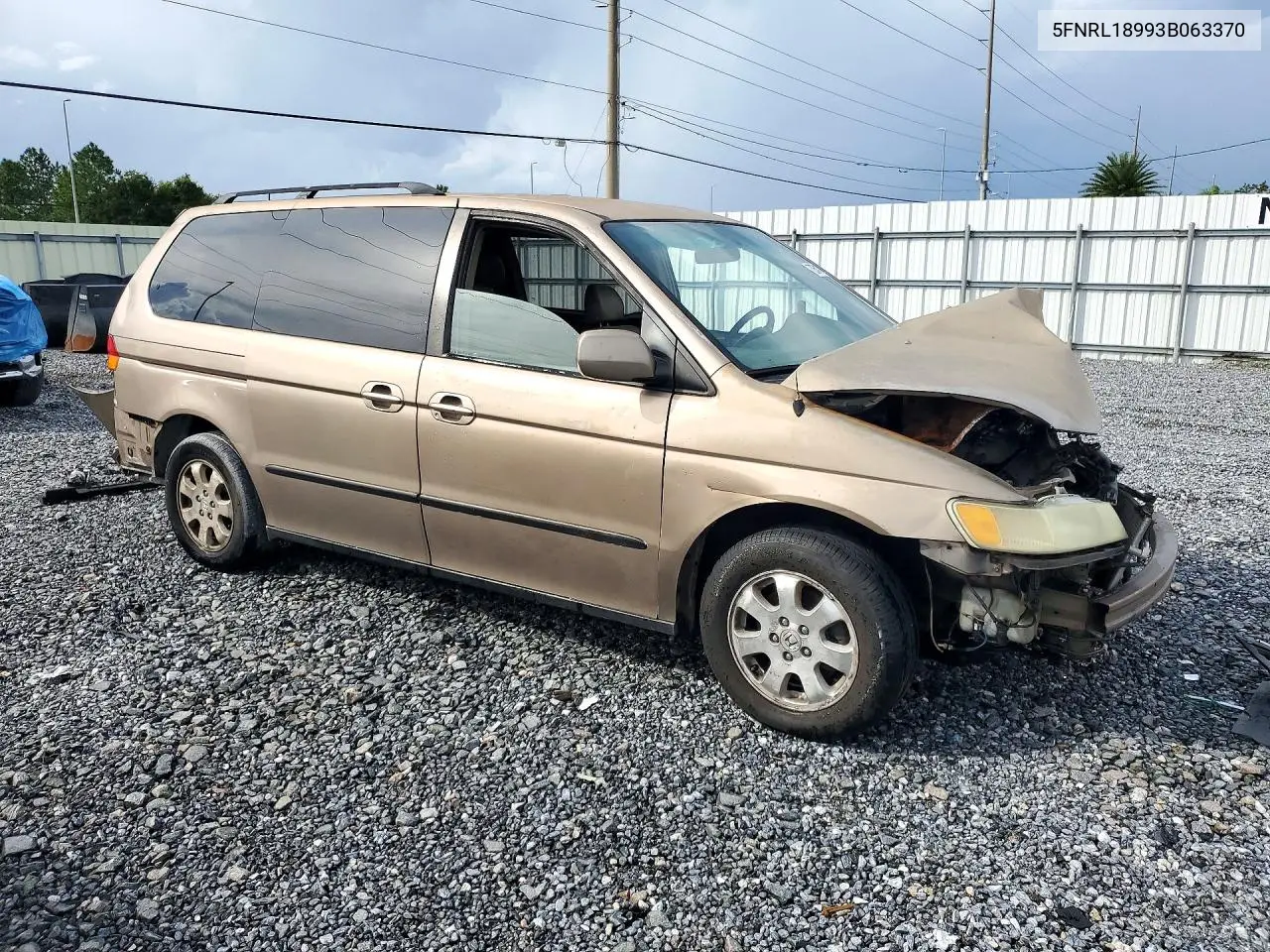 2003 HONDA ODYSSEY VIN 5FNRL18993B063370 — фото 4