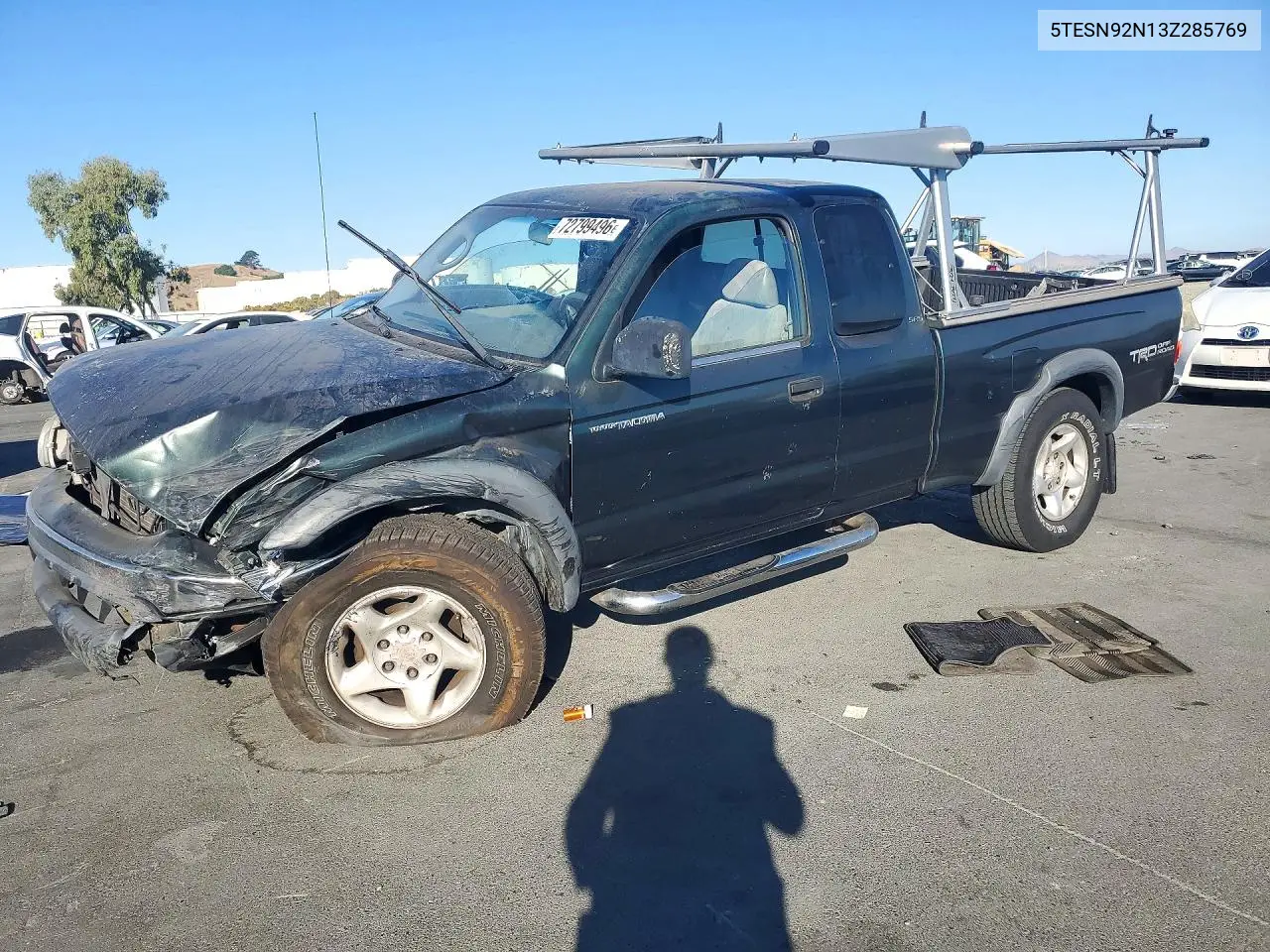 TOYOTA TACOMA 2003, VIN 5TESN92N13Z285769