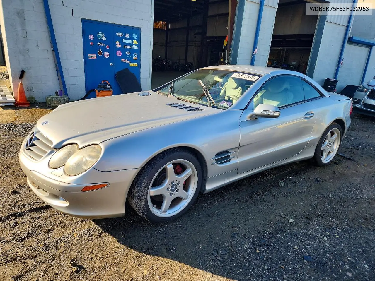 MERCEDES SL-KLASSE 2003, VIN WDBSK75F53F032953