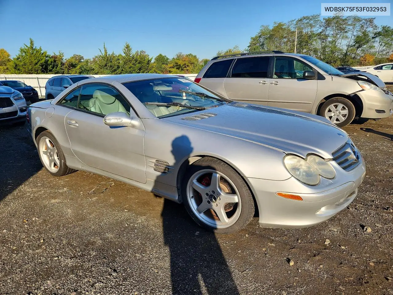 2003 MERCEDES SL-KLASSE VIN WDBSK75F53F032953 — фото 4