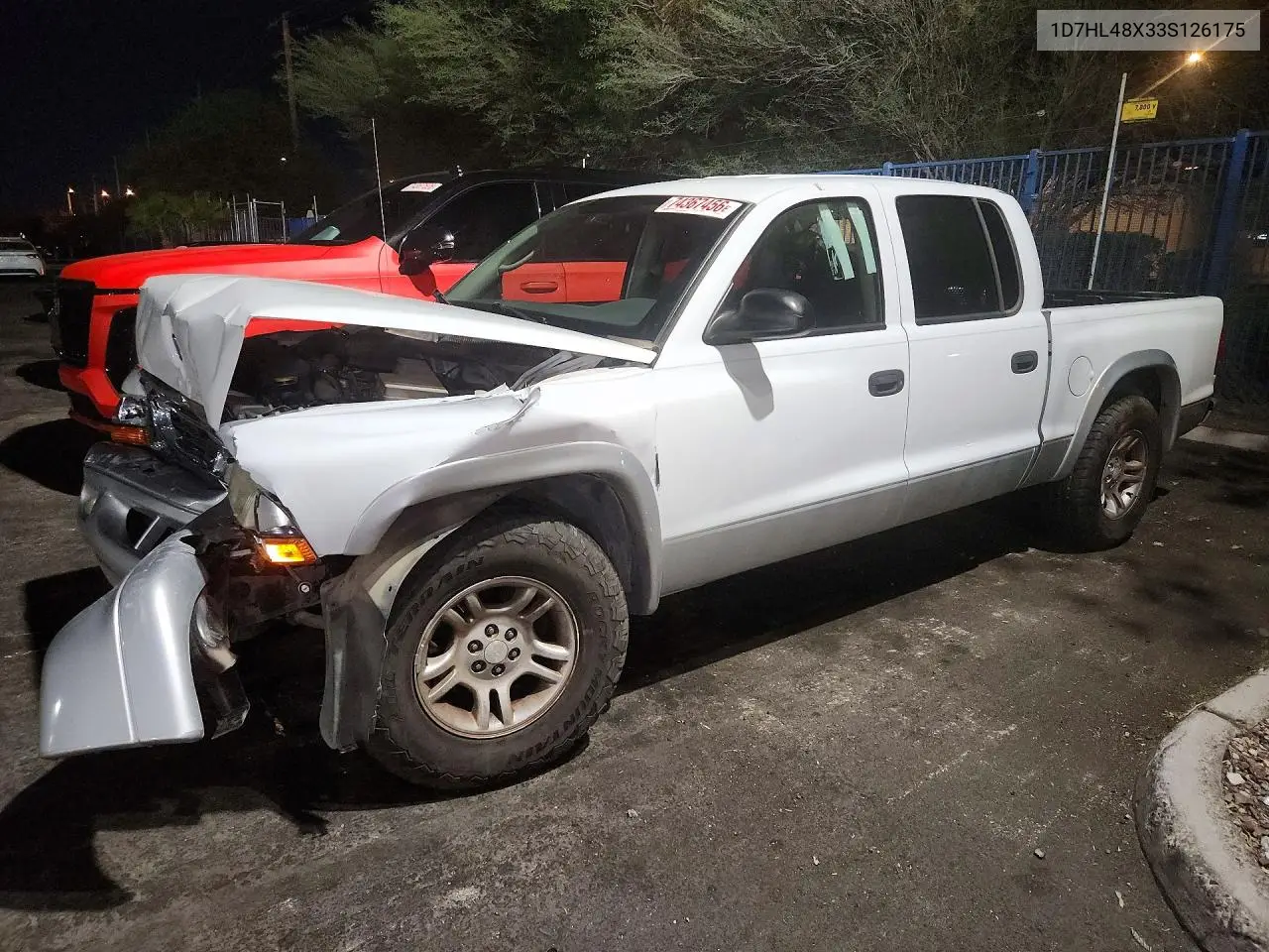 DODGE DAKOTA 2003, VIN 1D7HL48X33S126175