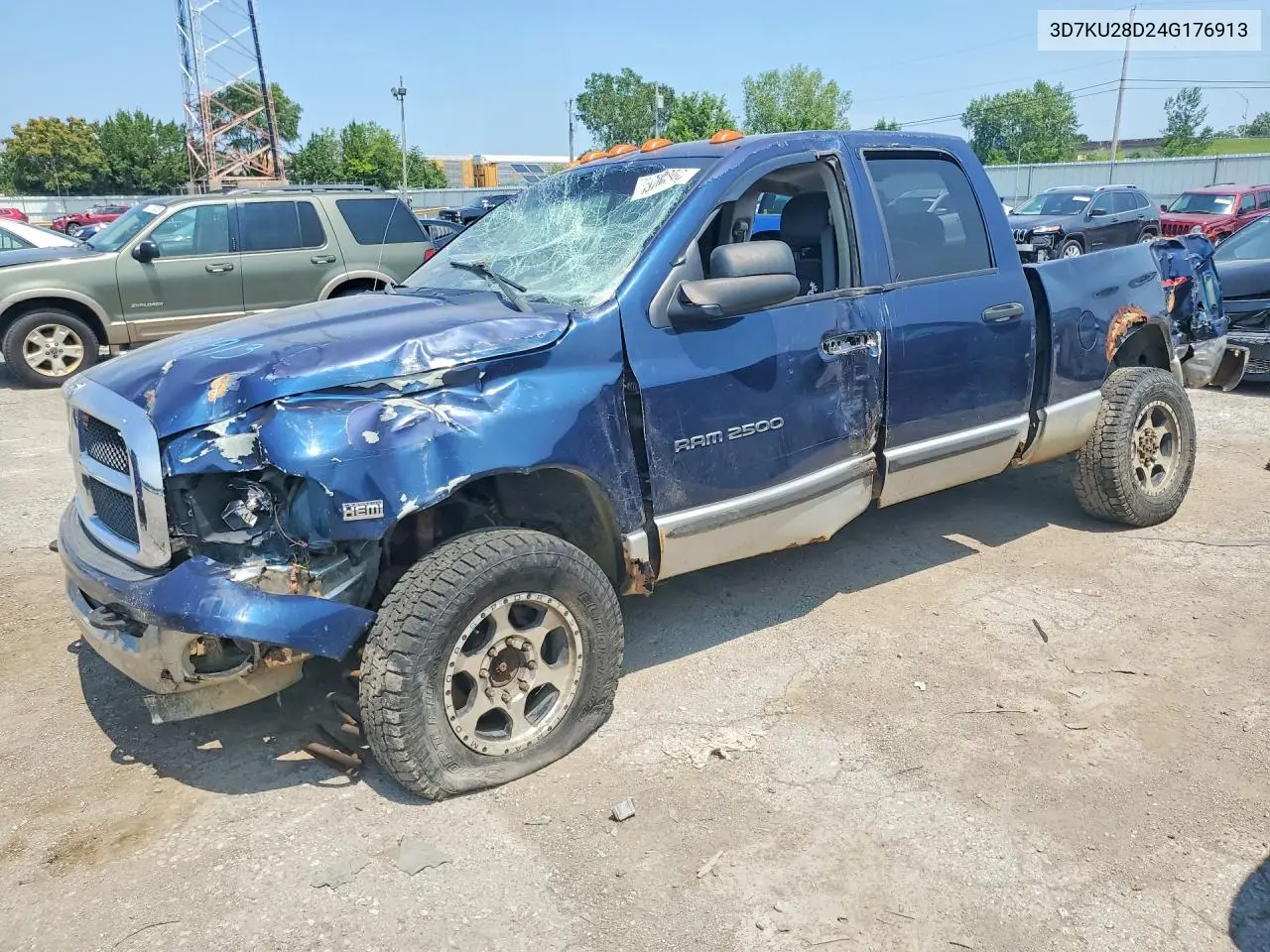 DODGE RAM 2004, VIN 3D7KU28D24G176913
