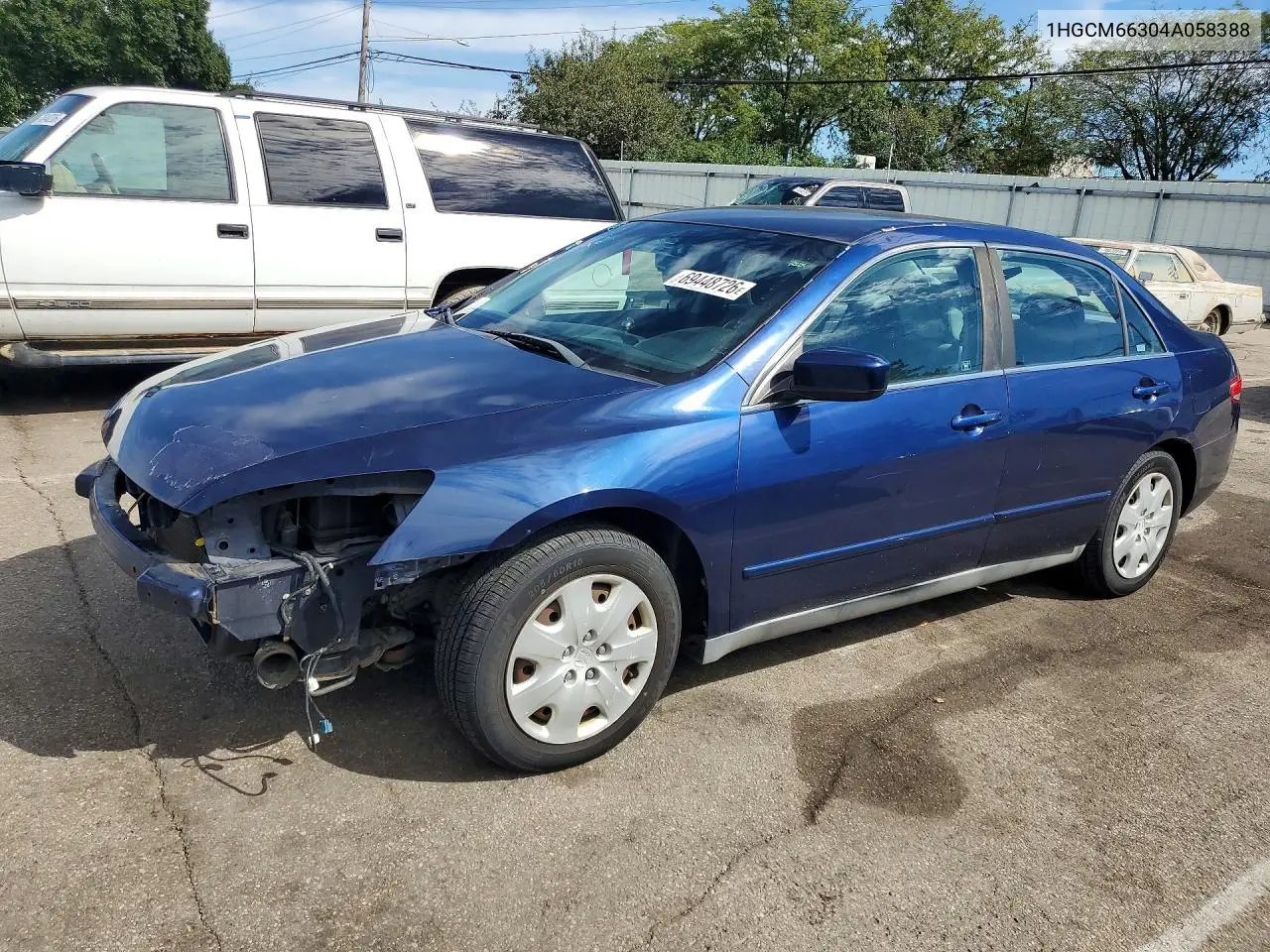 HONDA ACCORD 2004, VIN 1HGCM66304A058388