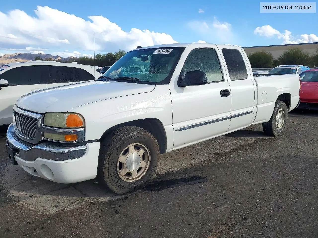 GMC SIERRA 2004, VIN 2GTEC19T541275664