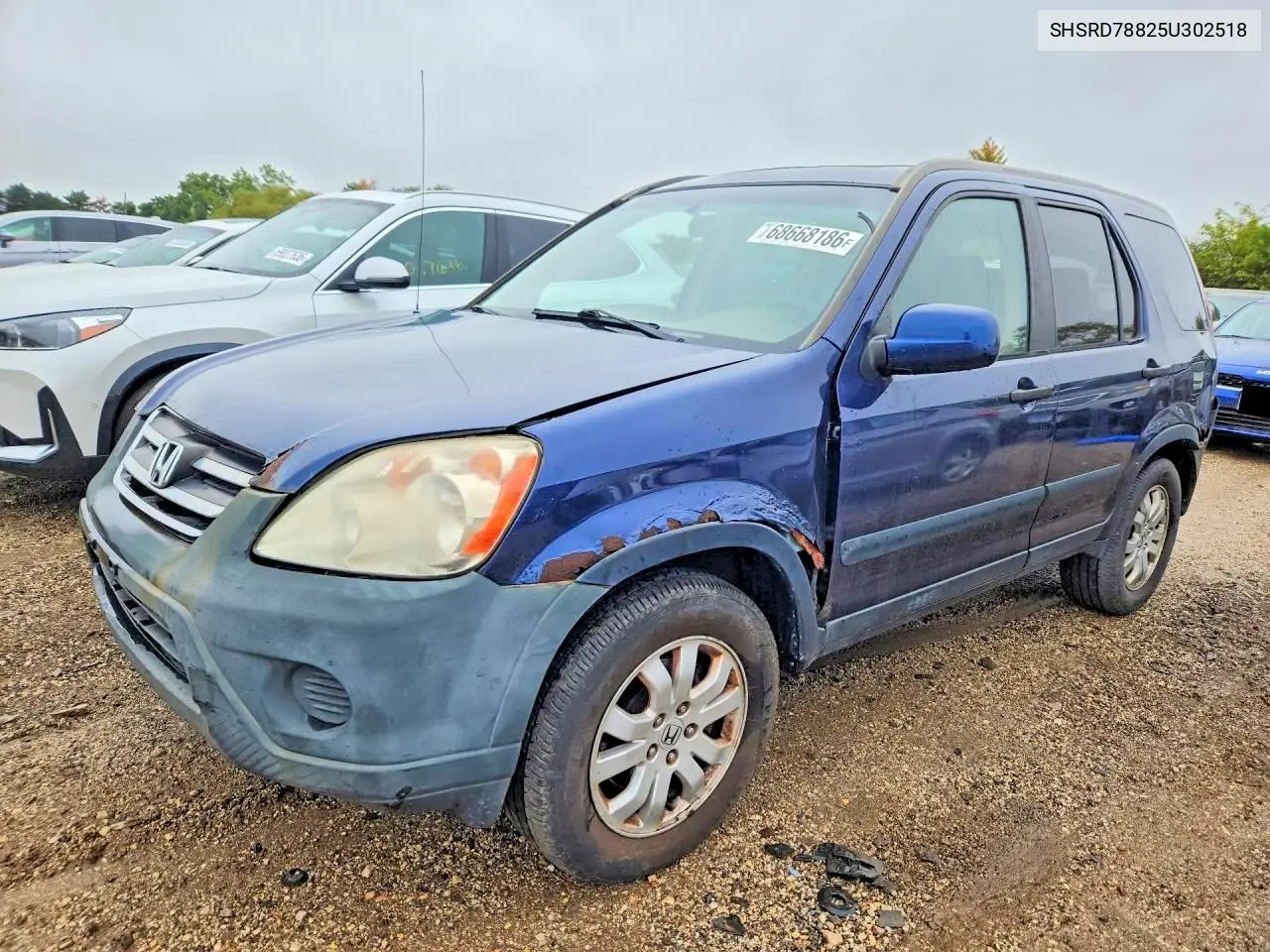 HONDA CR-V 2005, VIN SHSRD78825U302518