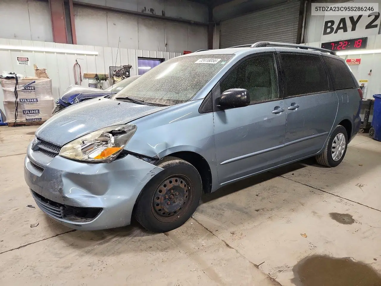 TOYOTA SIENNA 2005, VIN 5TDZA23C95S286246