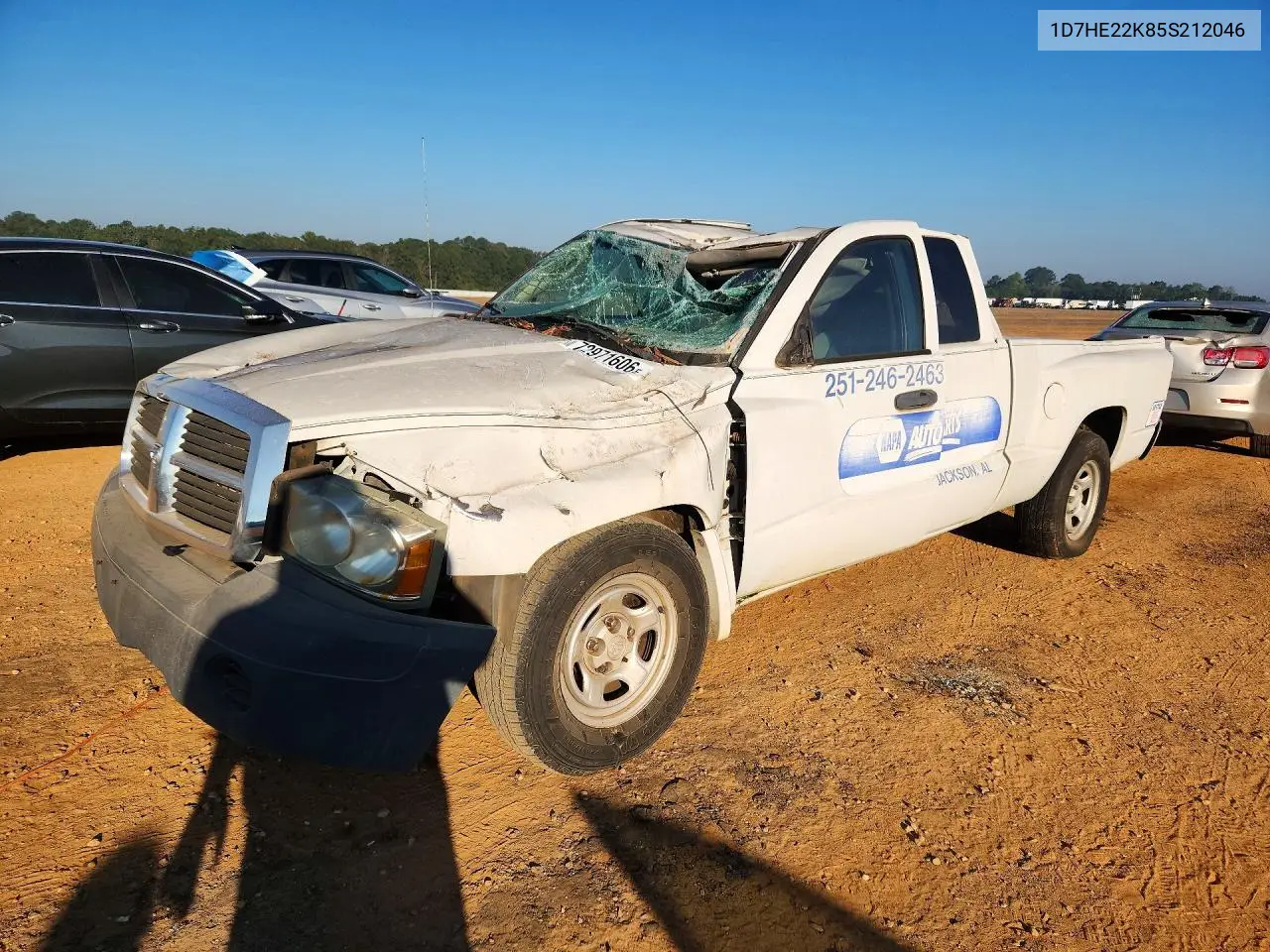 DODGE DAKOTA 2005, VIN 1D7HE22K85S212046