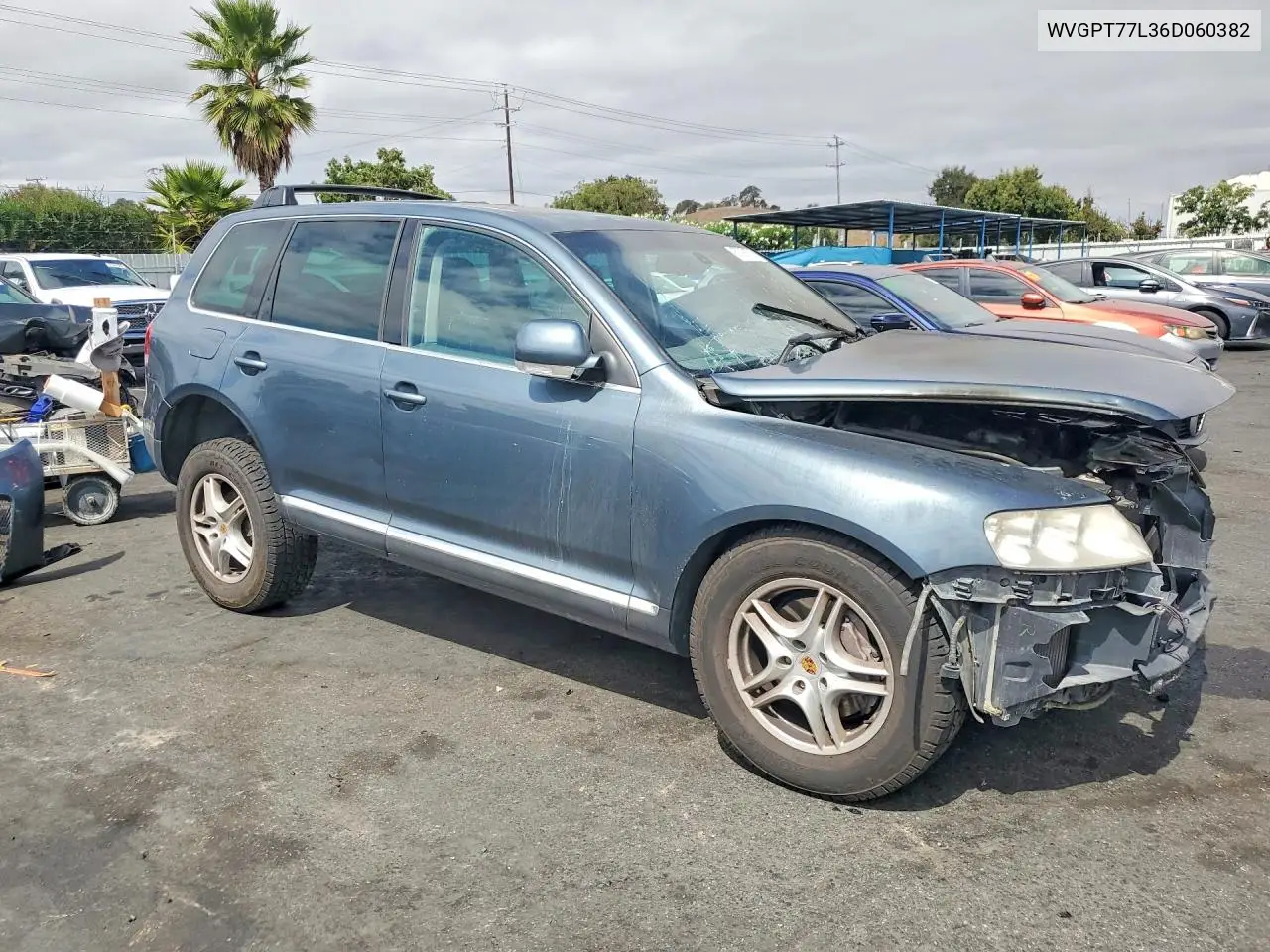 2006 VOLKSWAGEN TOUAREG VIN WVGPT77L36D060382 — фото 4