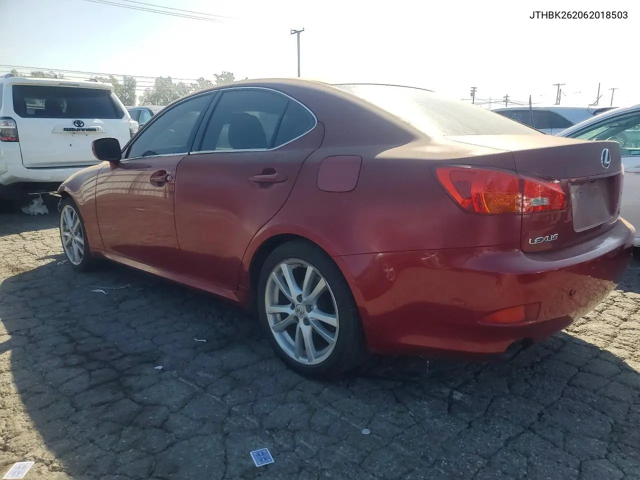 2006 LEXUS IS VIN JTHBK262062018503 — фото 3