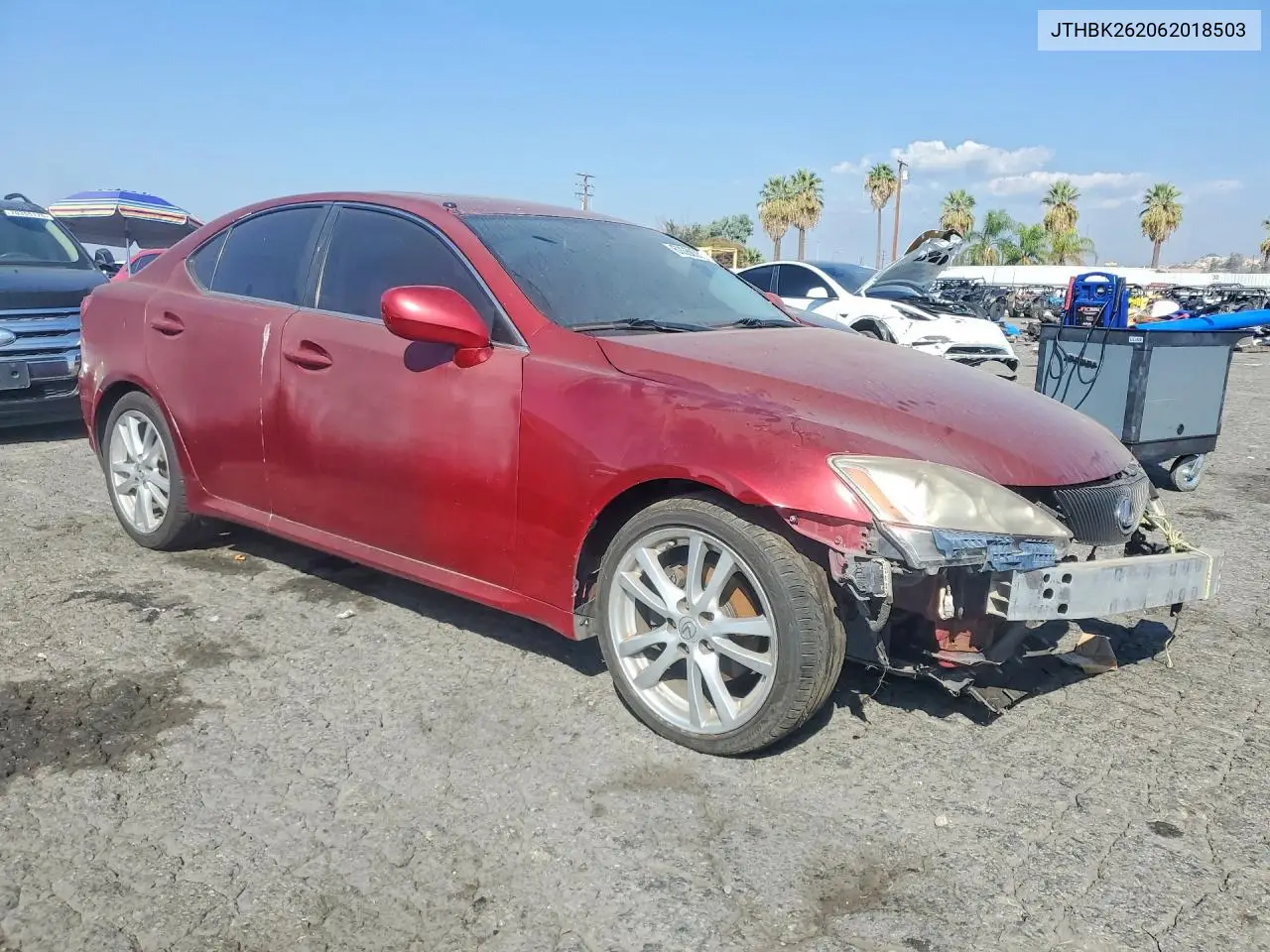 2006 LEXUS IS VIN JTHBK262062018503 — фото 5