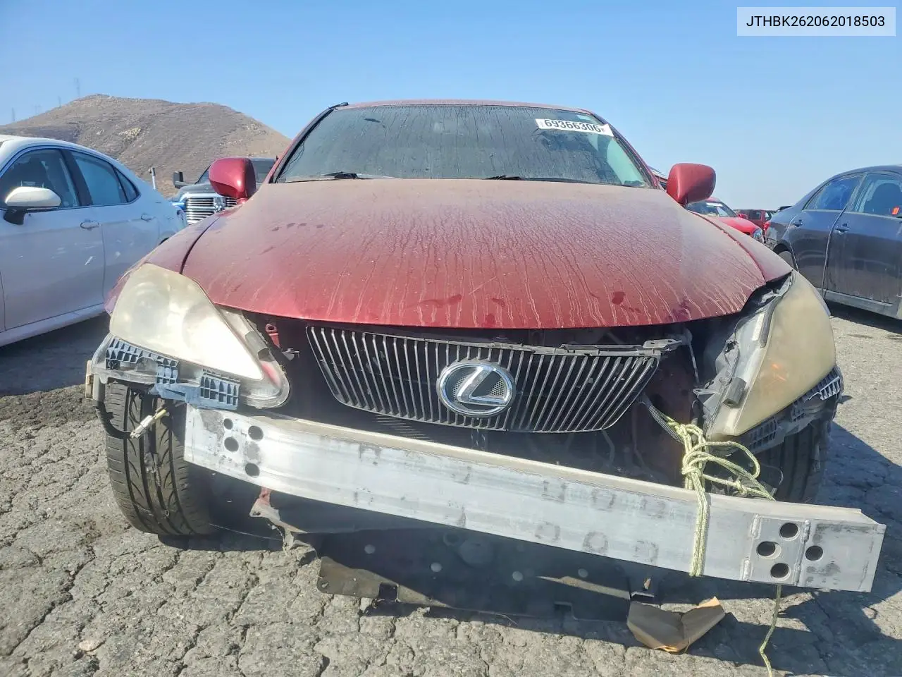 LEXUS IS 2006, VIN JTHBK262062018503