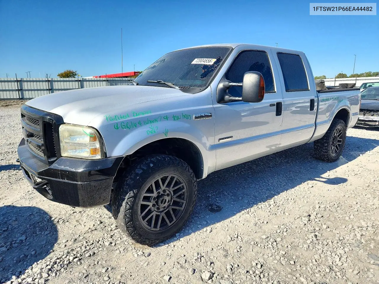 FORD F250 2006, VIN 1FTSW21P66EA44482