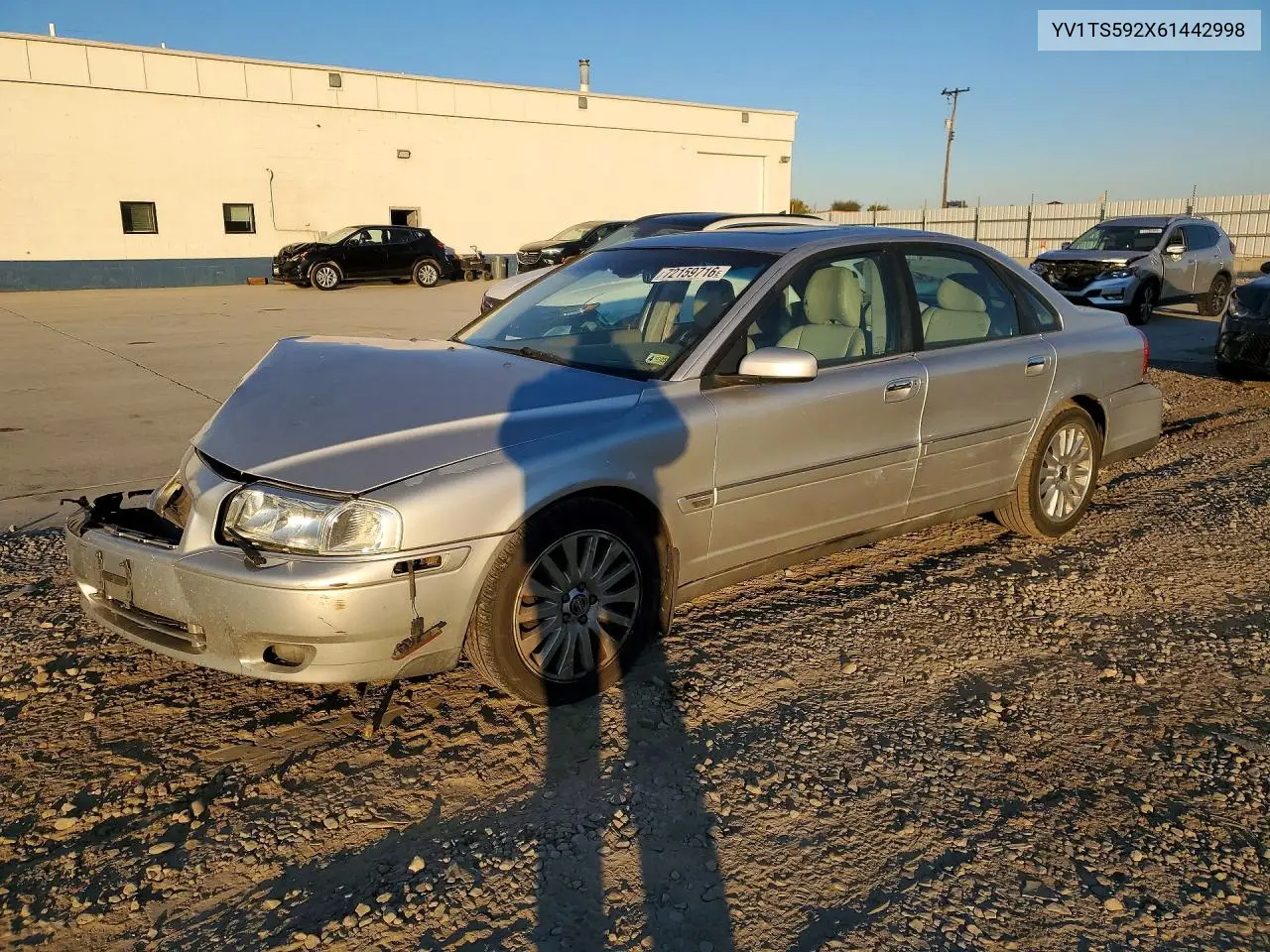 VOLVO S80 2006, VIN YV1TS592X61442998