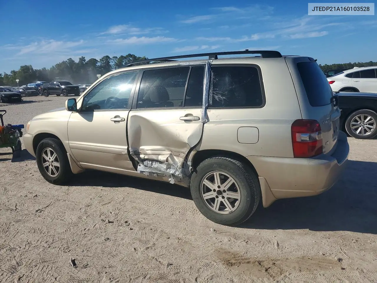 2006 TOYOTA HIGHLANDER VIN JTEDP21A160103528 — фото 2