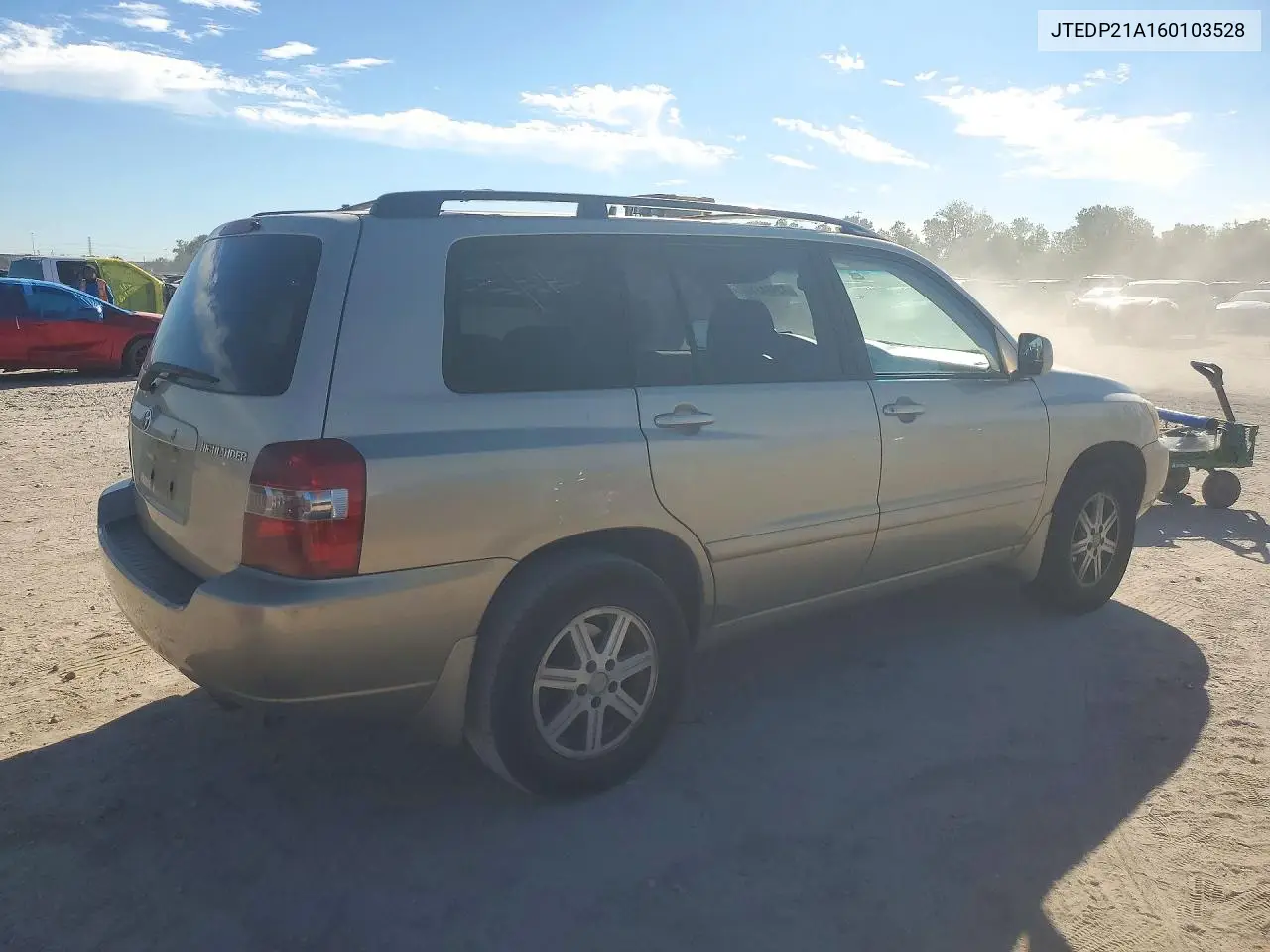 2006 TOYOTA HIGHLANDER VIN JTEDP21A160103528 — фото 3