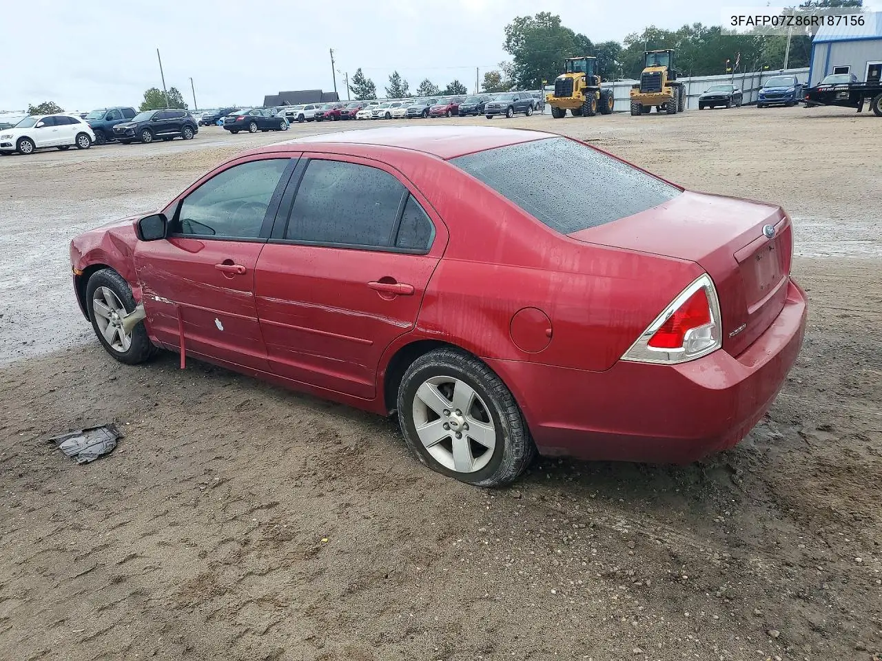 2006 FORD FUSION VIN 3FAFP07Z86R187156 — фото 2