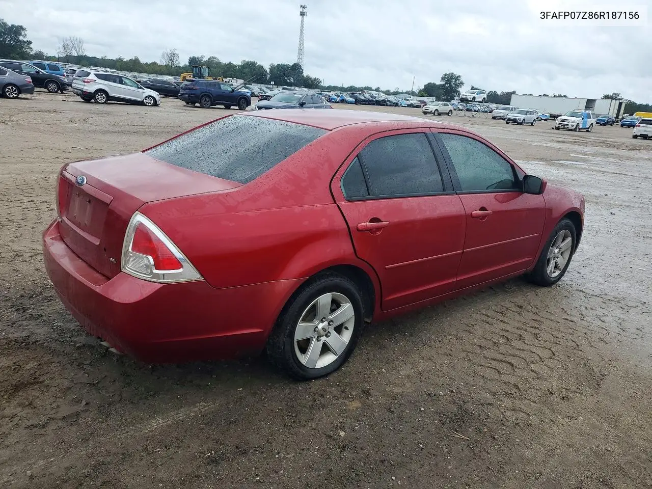 2006 FORD FUSION VIN 3FAFP07Z86R187156 — фото 3