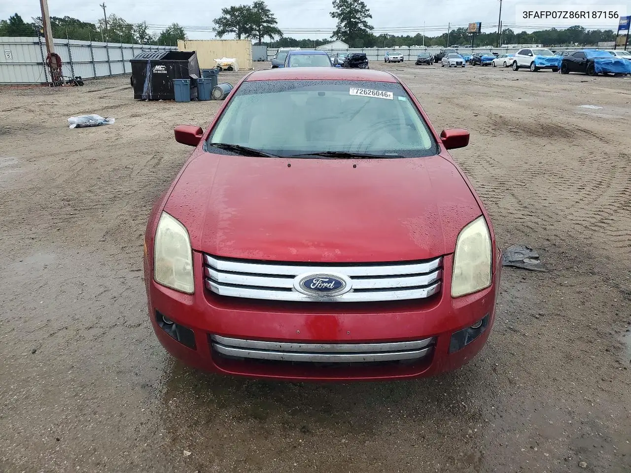 2006 FORD FUSION VIN 3FAFP07Z86R187156 — фото 5