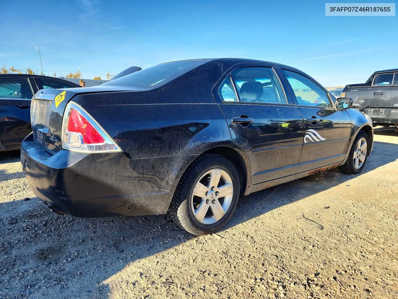 2006 FORD FUSION VIN 3FAFP07Z46R187655 — фото 3