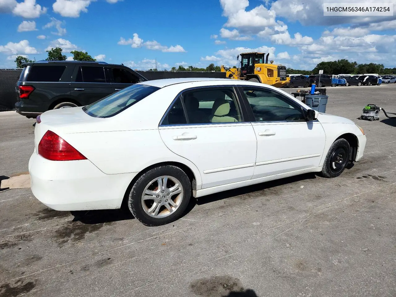 2006 HONDA ACCORD VIN 1HGCM56346A174254 — фото 3