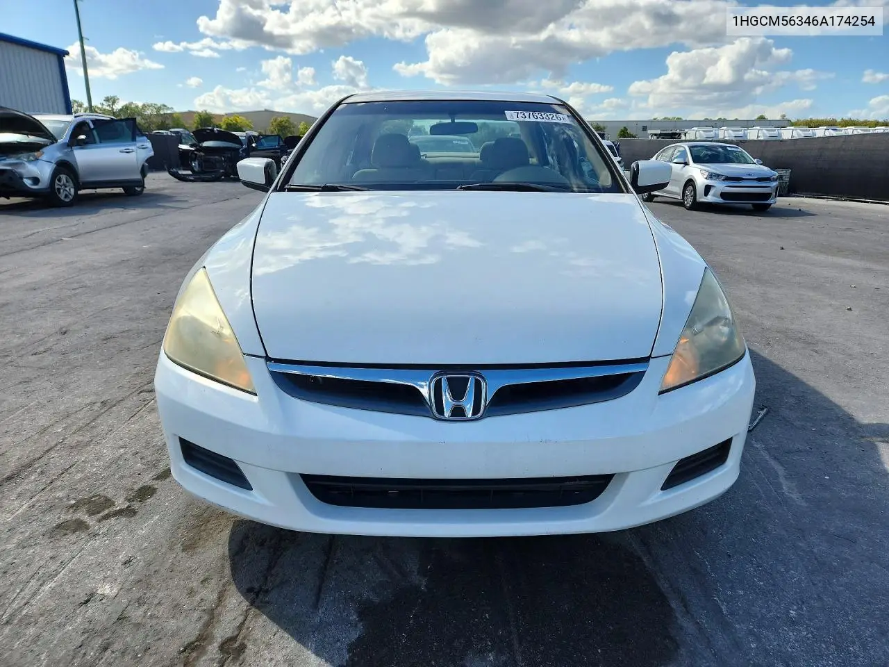 2006 HONDA ACCORD VIN 1HGCM56346A174254 — фото 5