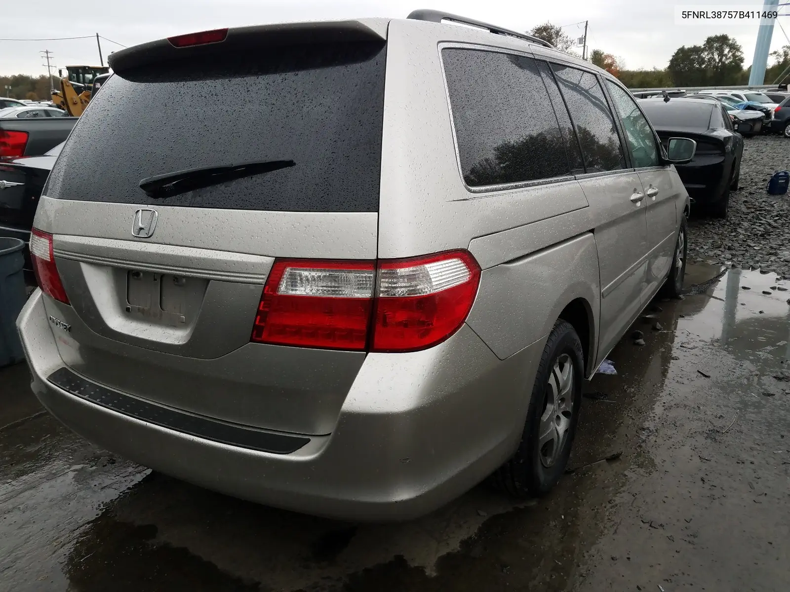 2007 HONDA ODYSSEY VIN 5FNRL38757B411469 — фото 4