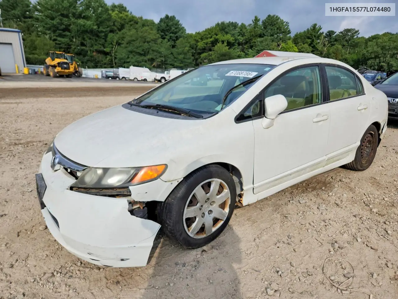 HONDA CIVIC 2007, VIN 1HGFA15577L074480