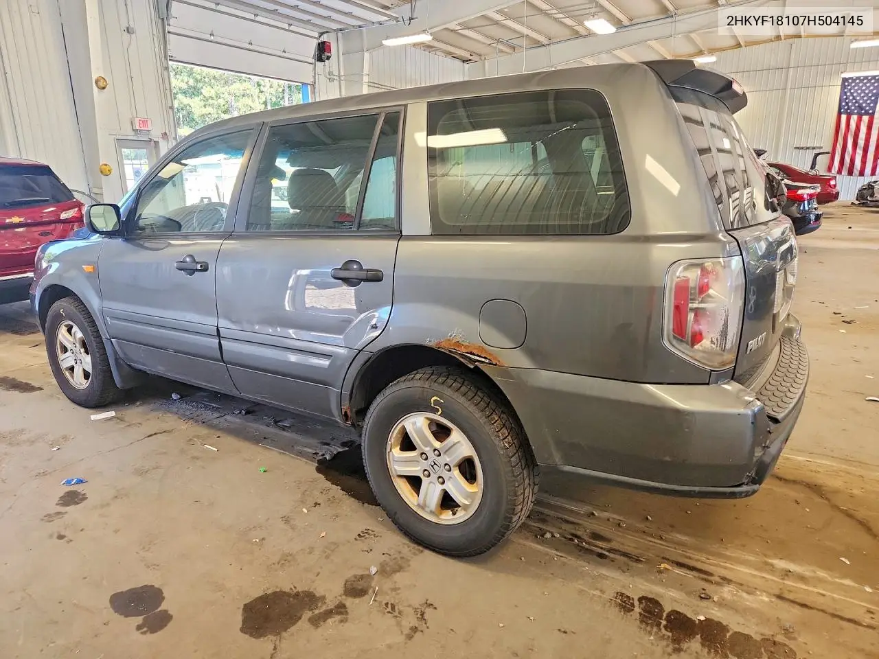2007 HONDA PILOT VIN 2HKYF18107H504145 — фото 2