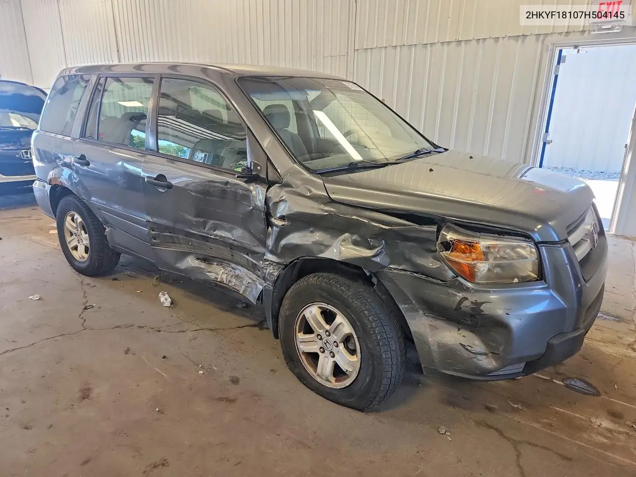 2007 HONDA PILOT VIN 2HKYF18107H504145 — фото 4